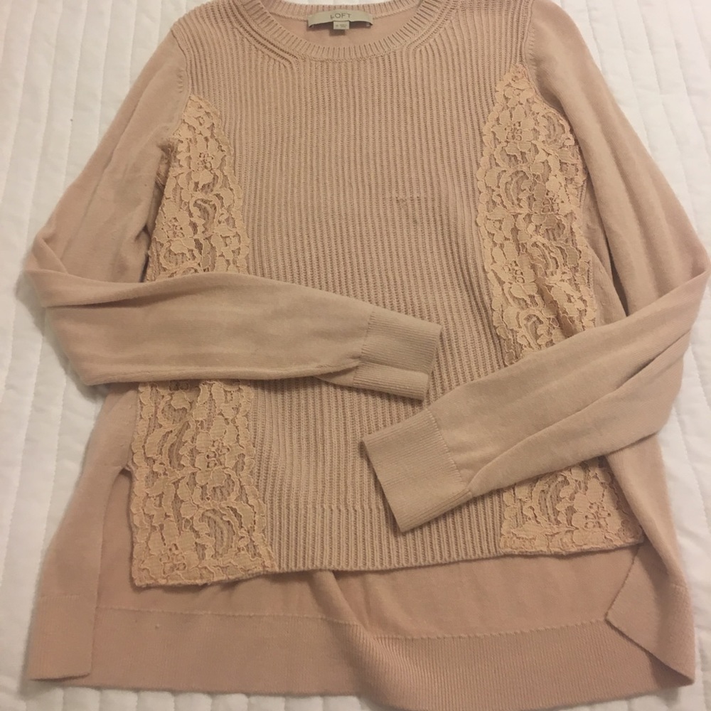 Ann Taylor Loft Blush Pink Sweater